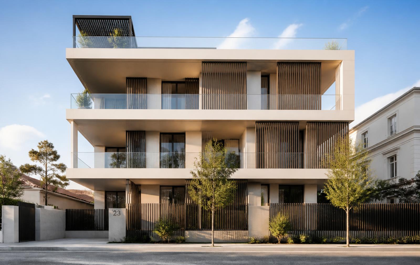 Moderne Wohnimmobilie mit klarer Architektur